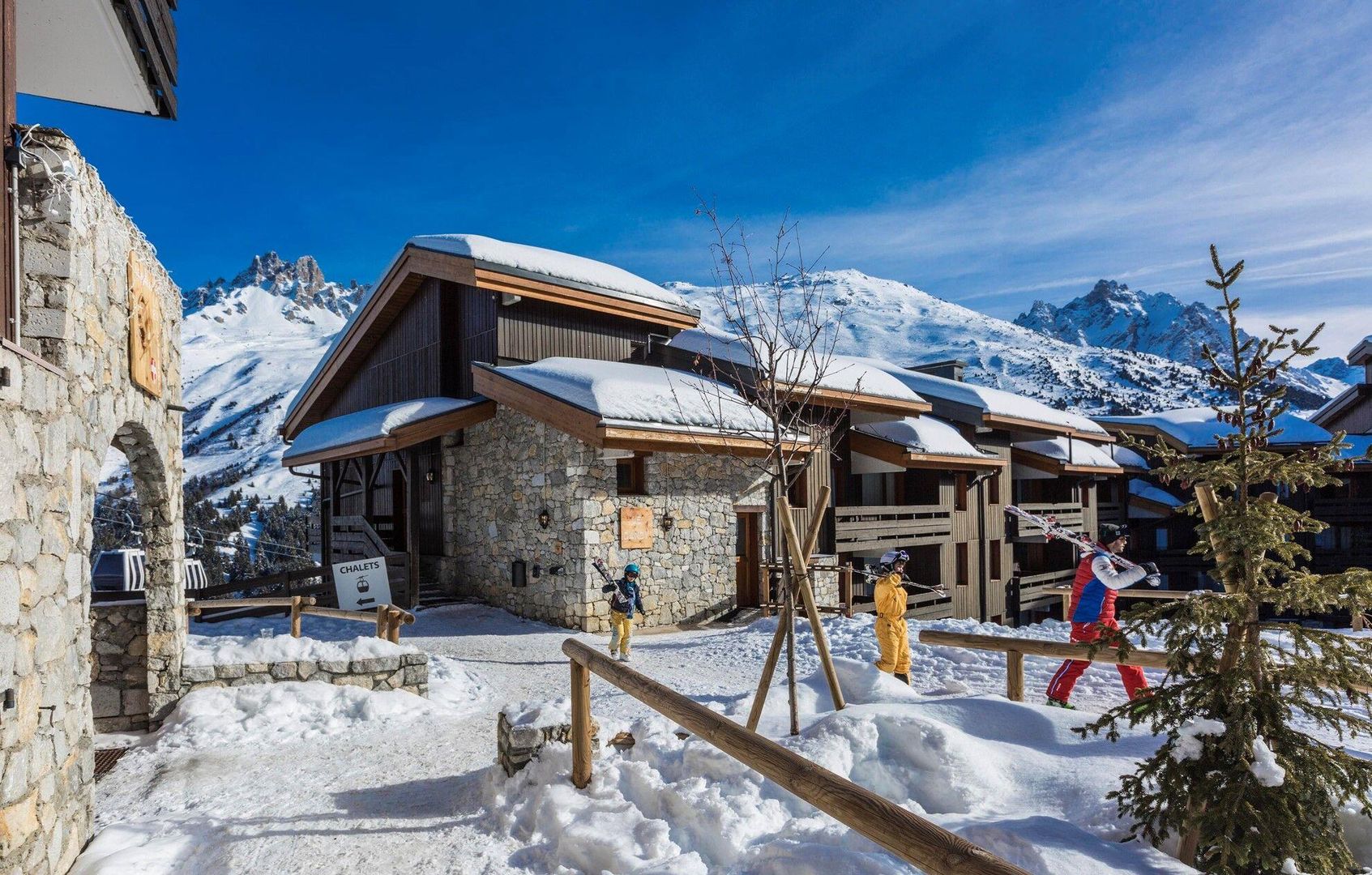 Résidence Le Hameau du Mottaret - Unterkunft in La-Tania-Meribel-Les-Trois-Vallees